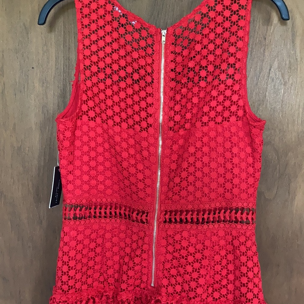 3/$45 Romeo & Juliet couture dress crochet like shell w ruffle detail size M - Picture 15 of 17